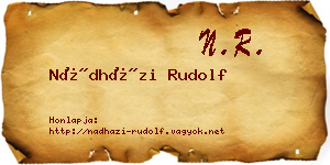 Nádházi Rudolf névjegykártya