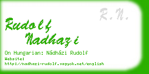 rudolf nadhazi business card