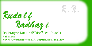 rudolf nadhazi business card